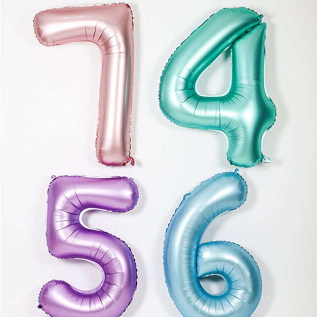 Folieballon Cijfer 0 Pastel Roze Metallic Mat - 86 cm