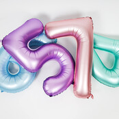 Folieballon Cijfer 1 Pastel Roze Metallic Mat - 86 cm
