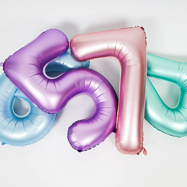 Folieballon Cijfer 1 Pastel Roze Metallic Mat - 86 cm