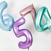 Folieballon Cijfer 3 Pastel Roze Metallic Mat - 86 cm