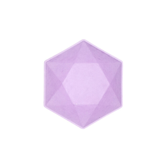 6 Bamboo schaaltjes - pastel paars - 15,8 x 13,7 cm