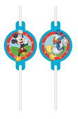Mickey Mouse papieren rietjes Rock the House 4 stuks