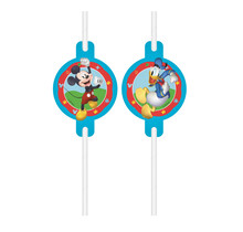 Mickey Mouse papieren rietjes Rock the House 4 stuks