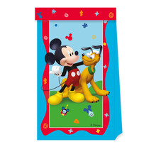 Mickey Mouse papieren uitdeelzakjes Rock the House 4 stuks