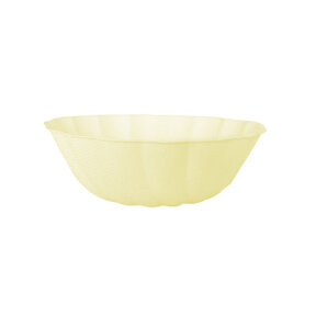 6 Bamboo schaaltjes - pastel geel  - rond 14,8cm