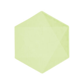 6 Bamboo bordjes - pastel groen - 20cm