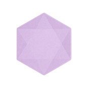 6 Bamboo bordjes - pastel paars - 20cm