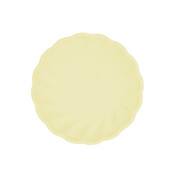 6 Bamboo bordjes - pastel geel -19cm