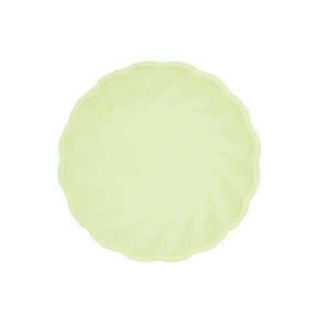 6 Bamboo bordjes - pastel groen - 19cm