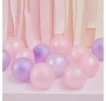 Ballonnen mix parel roze en lila 13cm 40 stuks