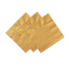 Gouden servetten 3 laags 33cm 20 stuks