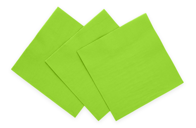 Lime groene servetten 3 laags 33cm 20 stuks