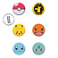 Amscan 6 buttons Pokemon new