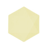 6 Bamboo bordjes - pastel geel - 20cm 6 Bamboo bordjes - pastel geel - 20cm