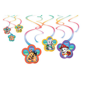 Paw Patrol Swirl decoraties 60cm 6 stuks