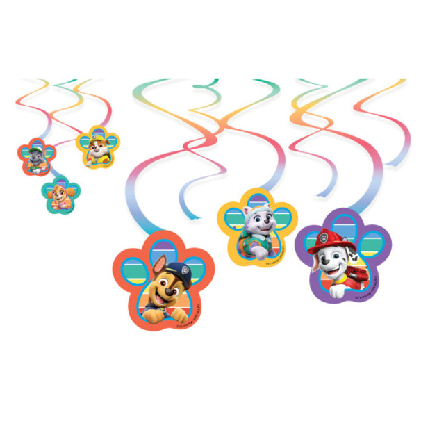 Paw Patrol Swirl decoraties 60cm 6 stuks