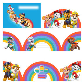 Paw Patrol uitnodigingen met envelop 8 stuks