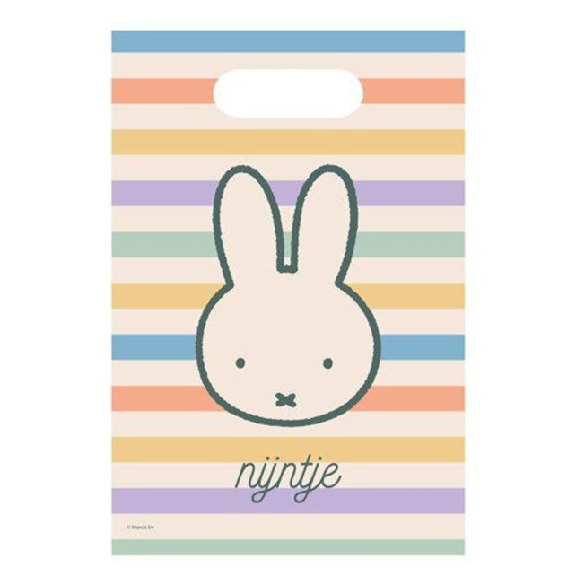 Nijntje plastic uitdeelzakjes 16x23cm 6 stuks