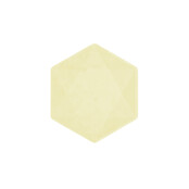6 Bamboo bordjes - pastel geel - 16cm