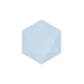 6 Bamboo bordjes - pastel blauw - 16cm