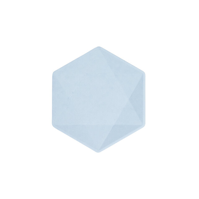 6 Bamboo bordjes - pastel blauw - 16cm