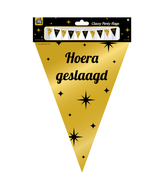 Hoera Geslaagd - Vlaggenlijn 10 meter - Classy Party