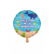 Gefeliciteerd met je Zwemdiploma Folieballon 46cm Gefeliciteerd met je Zwemdiploma Folieballon 46cm