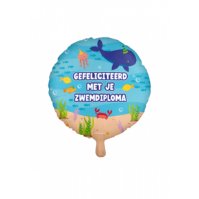 Gefeliciteerd met je Zwemdiploma Folieballon 46cm