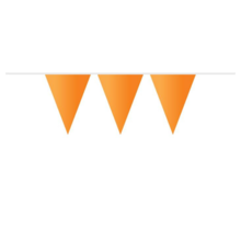Oranje vlaggenlijn 50 meter (80 vlaggetjes)
