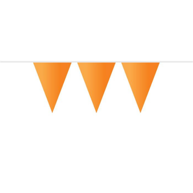 Oranje vlaggenlijn 50 meter (80 vlaggetjes) Oranje vlaggenlijn 50 meter (80 vlaggetjes)