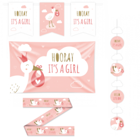 Hooray i'ts a Girl Versiering pakket - M