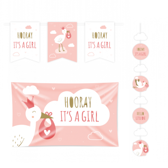 Hooray i'ts a Girl Versiering pakket - S