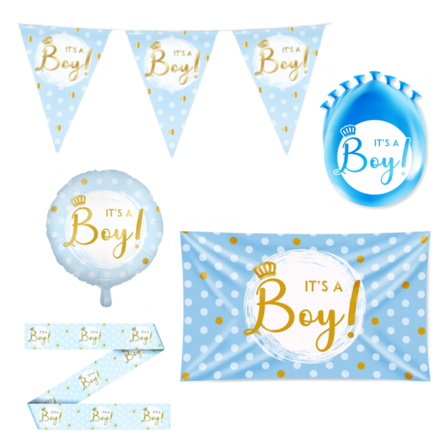 I'ts a Boy Versiering pakket - M