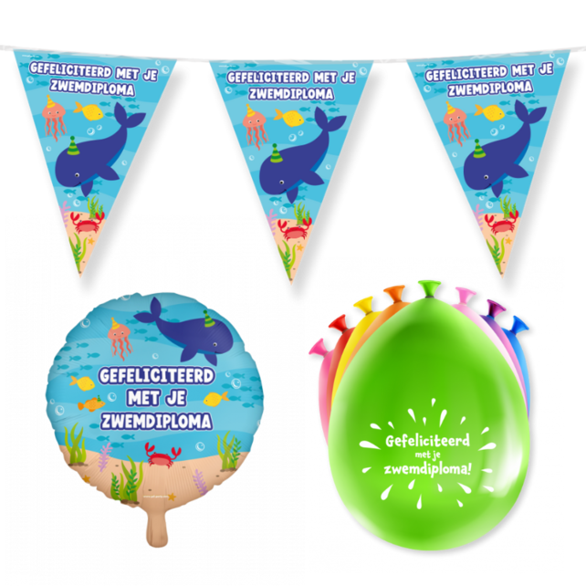 Zwemdiploma Versiering pakket - S