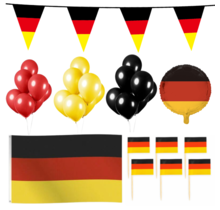 Duitsland feestpakket L – vlaggen, ballon, prikkers & ballonnen