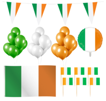 Ierland feestpakket L – vlaggen, ballon, prikkers & 30 ballonnen