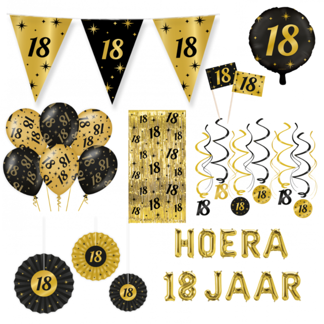 18 jaar Classy Versiering pakket - XL2 18 jaar Classy Versiering pakket - XL2