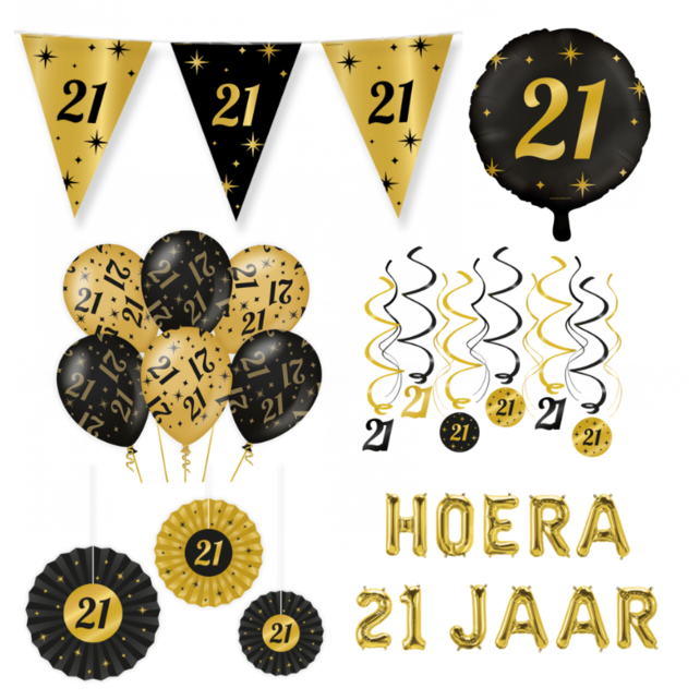 21 jaar Classy Versiering pakket - L