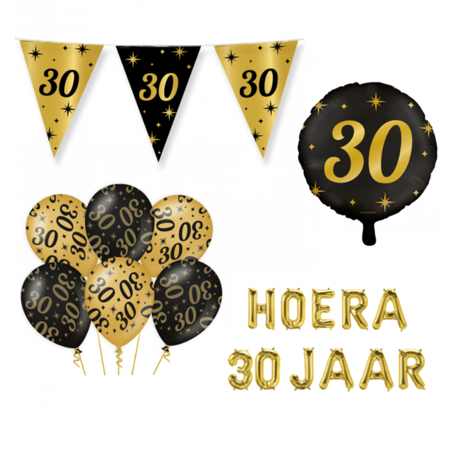 30 jaar Classy Versiering pakket - M 30 jaar Classy Versiering pakket - M