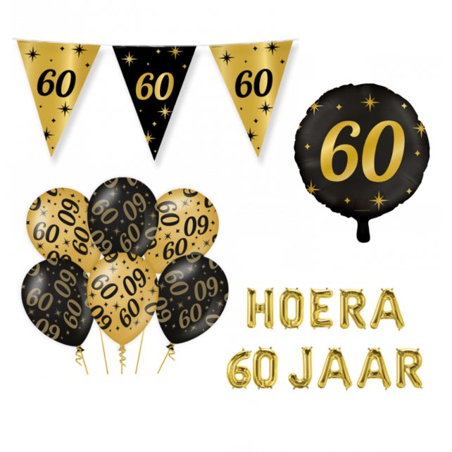 60 jaar Classy Versiering pakket - M