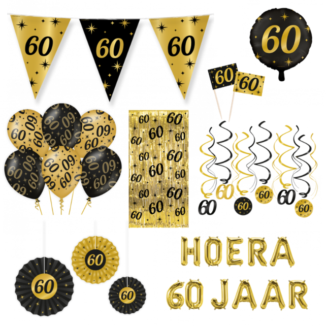 60 jaar Classy Versiering pakket - XL2