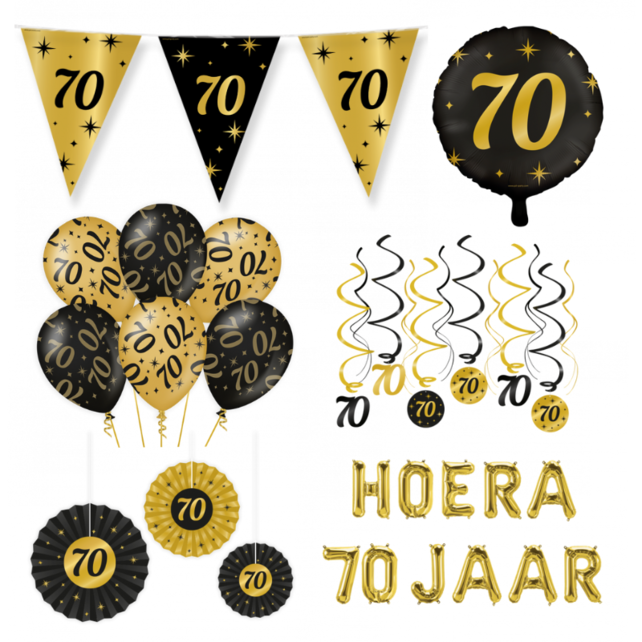 70 jaar Classy Versiering pakket - L 70 jaar Classy Versiering pakket - L