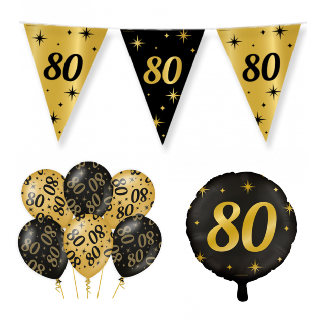 80 jaar Classy Versiering pakket - S