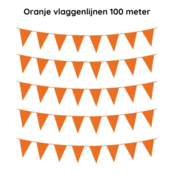 Oranje vlaggenlijnen 100 meter