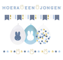 Nijntje geboorte Versierings Pakket - Hoera een Jongen S