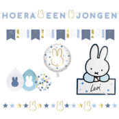 Nijntje geboorte Versierings Pakket - Hoera een Jongen L