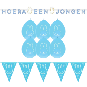 Nijntje geboorte Versierings Pakket - Blauw