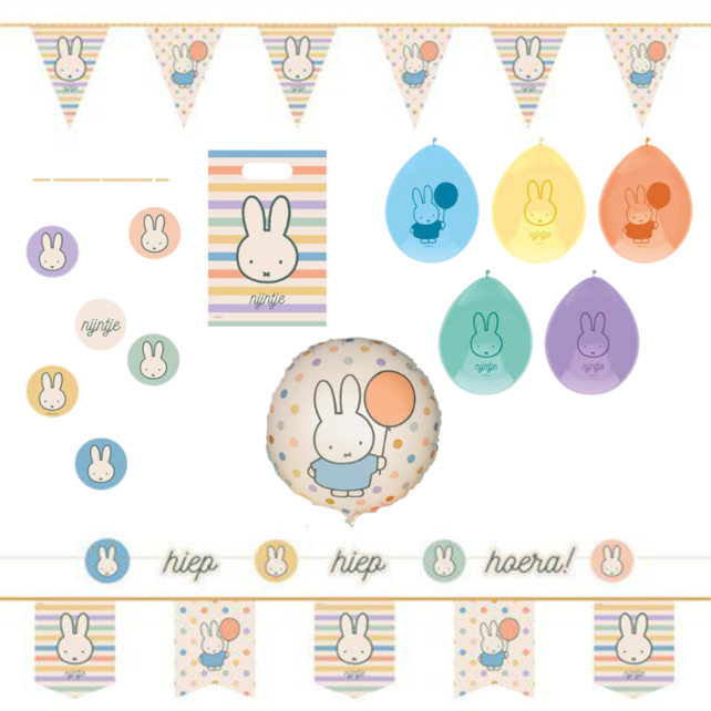 Nijntje verjaardag Versierings Pakket - Neutraal L