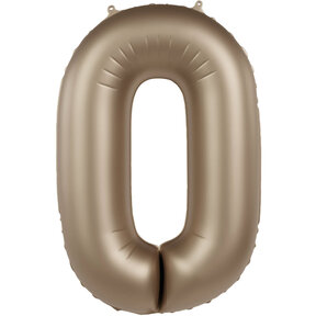 Folieballon Cijfer 0 - Starlight Gold - 86 cm