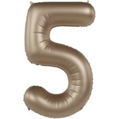 Folieballon Cijfer 5 - Starlight Gold - 86 cm